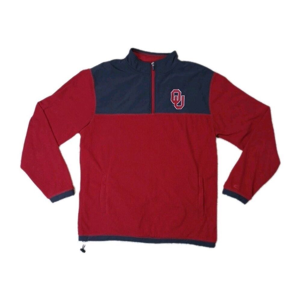 Oklahoma Sooners OU Colosseum 1/4 Zip Pullover Jacket Men’s Large NCAA Football